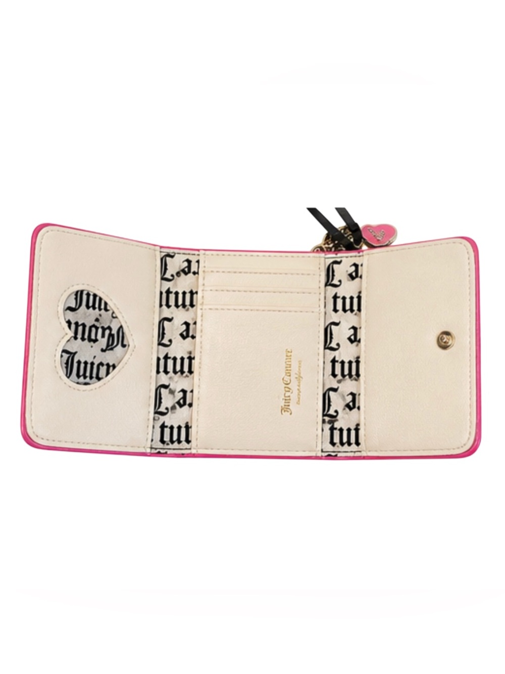 Juicy Couture Bright Pink Heart Logo Crossbody with Wallet - Picture 9 of 9